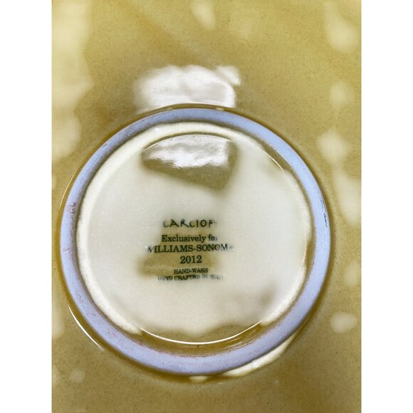 Carciofi William Sonoma Italian Handcrafted Ceramic Floral Mustard Serve Tray SK - Picture 9 of 14